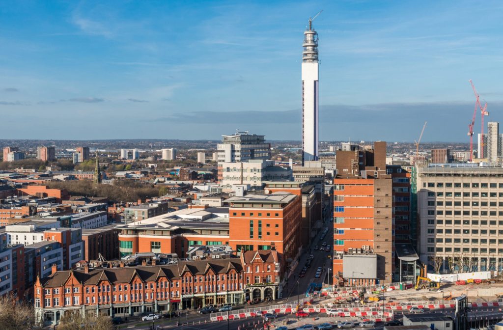 Skyline shot of Birmingham city centre